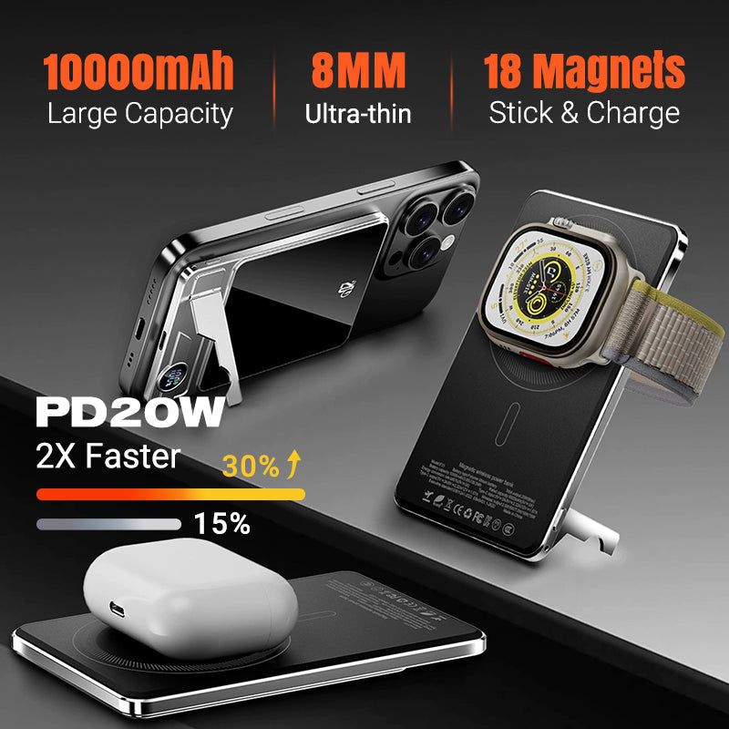 ⏳Time-limited Special⌛ Ultra Thin Magnetic Portable Charger with Stand