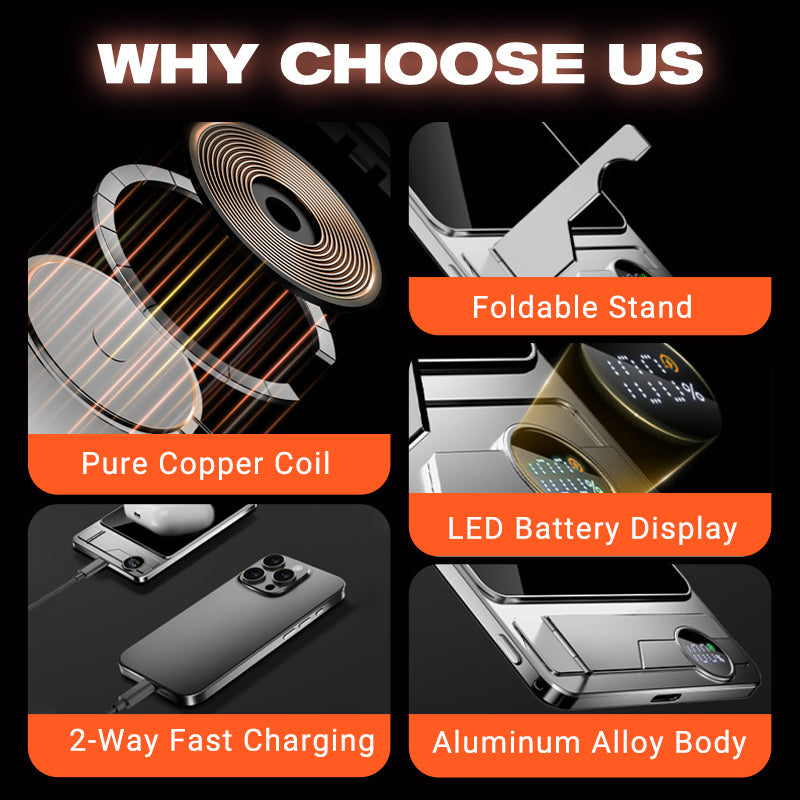 ⏳Time-limited Special⌛ Ultra Thin Magnetic Portable Charger with Stand