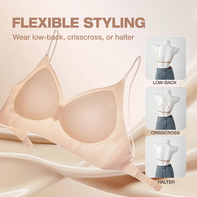 Women's Seamless Wireless Bra with Convertible Straps