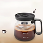 Glass Pot Style Coffee Mug with Lid