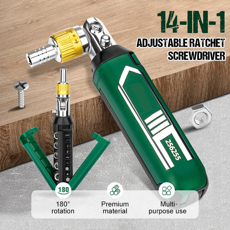 🎁 Hot Sale 49% OFF 🔥14-in-1 Adjustable Ratchet Screwdriver