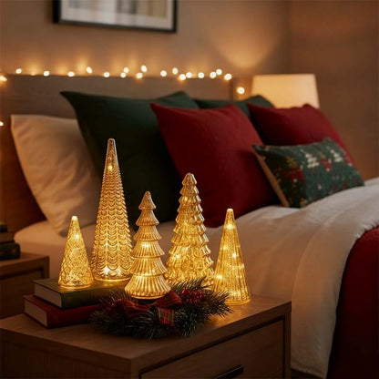 🎄Early Christmas Sale✨5-Piece Decorative Lighted Resin Trees Set【✈️free shipping 】