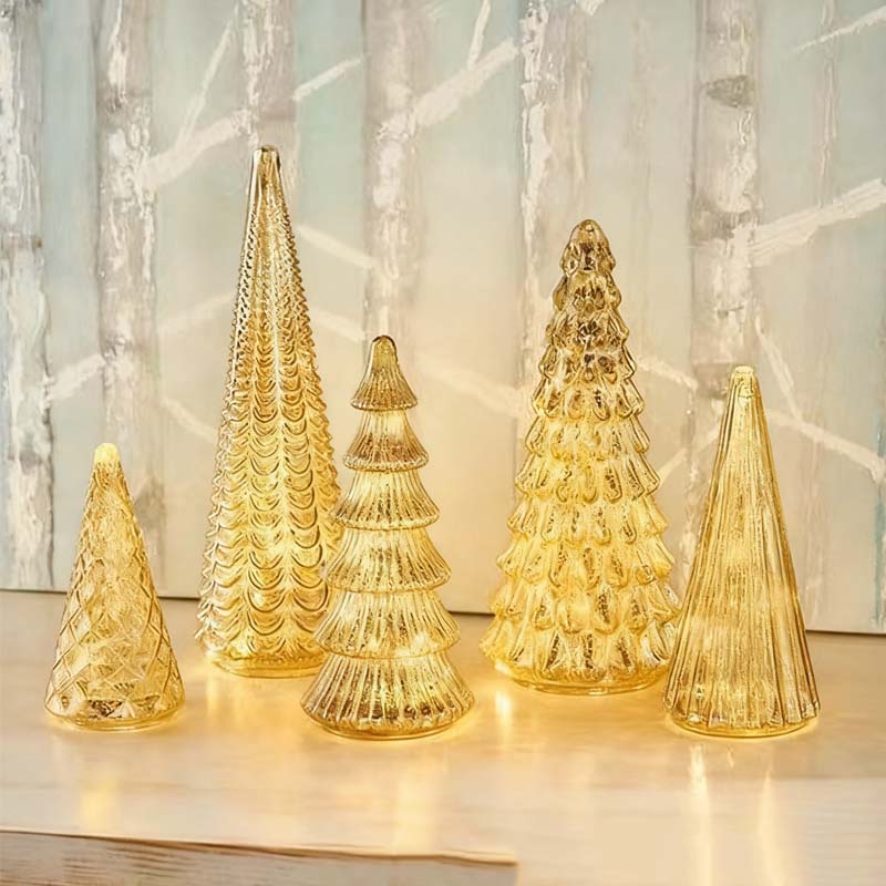 🎄Early Christmas Sale✨5-Piece Decorative Lighted Resin Trees Set【✈️free shipping 】