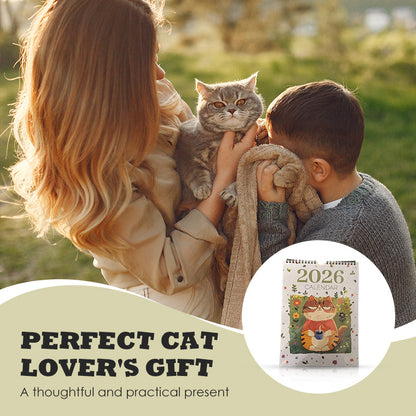 2026 Cat-Themed Vertical Wall Calendar