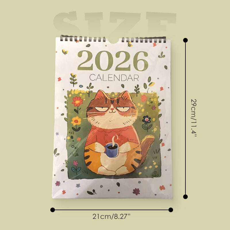 2026 Cat-Themed Vertical Wall Calendar