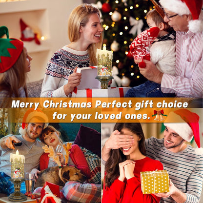 ✨ Magical Christmas LED Candle – Snow Effect, Retro Decoration & Safe Flame (Holiday Atmosphere in Every Room!)