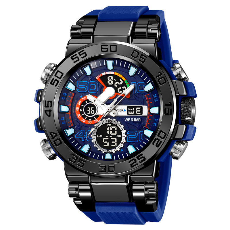 🖤Limited-Time Christmas Sale! 50% OFF ✨ Multifunctional LED Waterproof Watch – Dual Display, 50M Water Resistant & All-in-One Features (Stylish & Durable for Daily Use!)