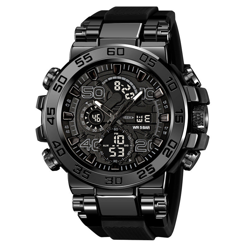 🖤Limited-Time Christmas Sale! 50% OFF ✨ Multifunctional LED Waterproof Watch – Dual Display, 50M Water Resistant & All-in-One Features (Stylish & Durable for Daily Use!)