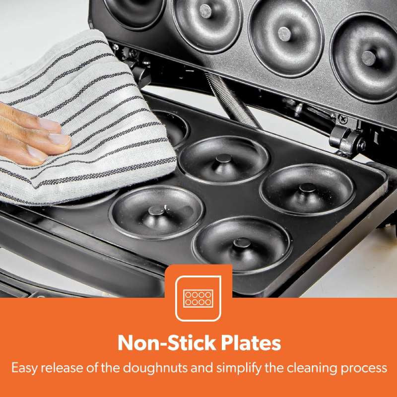 🍩👩‍🍳 Handy Donut Maker – Non-Stick Coating, 6 Wells & User-Friendly (Perfect for Home Bakers!)