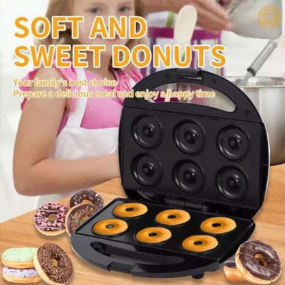🍩👩‍🍳 Handy Donut Maker – Non-Stick Coating, 6 Wells & User-Friendly (Perfect for Home Bakers!)