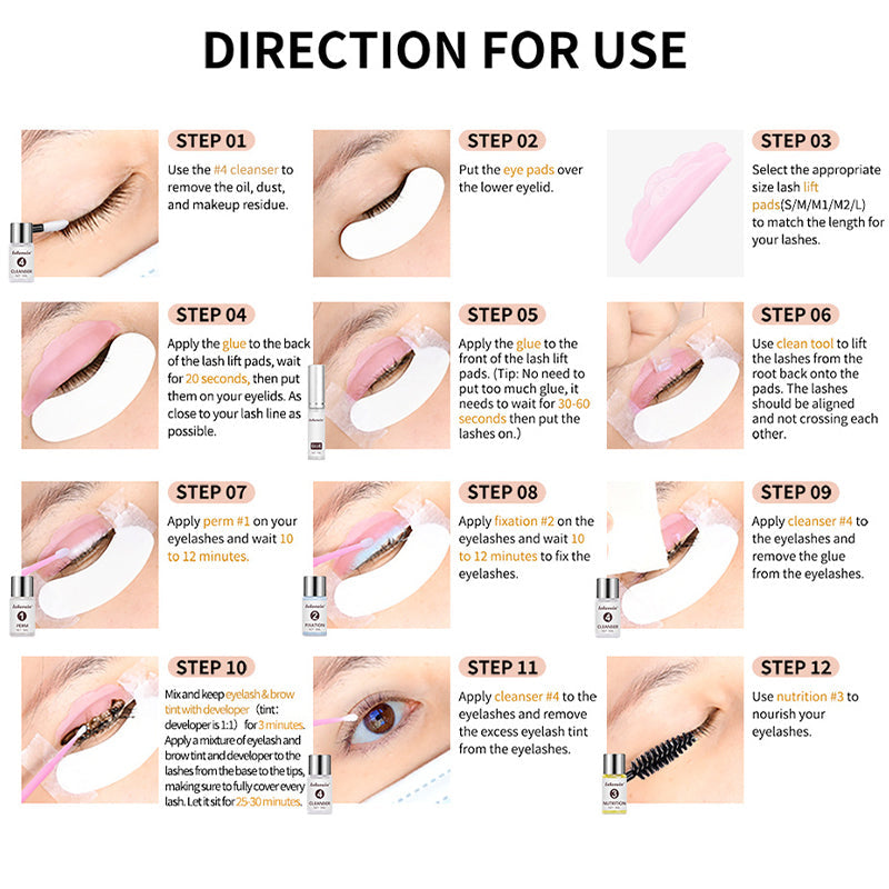 ✨ 2-in-1 Lash Lift & Tint Kit – Long-Lasting Results (6-8 Weeks), Salon-Quality & Safe Formula (Easy At-Home Use!)