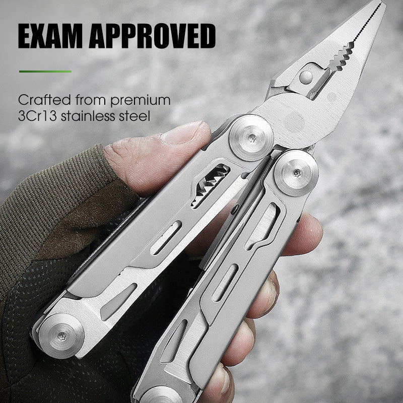 ✨ 12-in-1 Stainless Steel Folding Multi-Tool Pliers – All-in-One Gadget, Durable Steel & Compact Design (Perfect for Outdoor & Home Repairs!)
