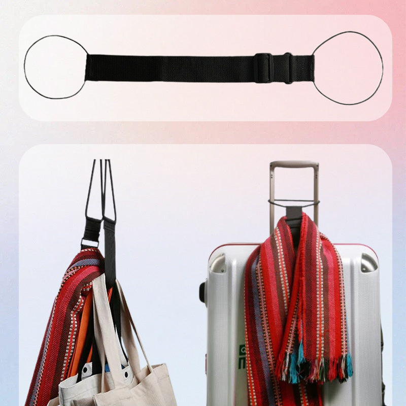🖤Limited-Time Christmas Sale! 50% OFF ✨ Elastic Luggage Strap (Hands-Free for Travel) – Attach Bags to Suitcase for Airports/Vacations/Business Trips!