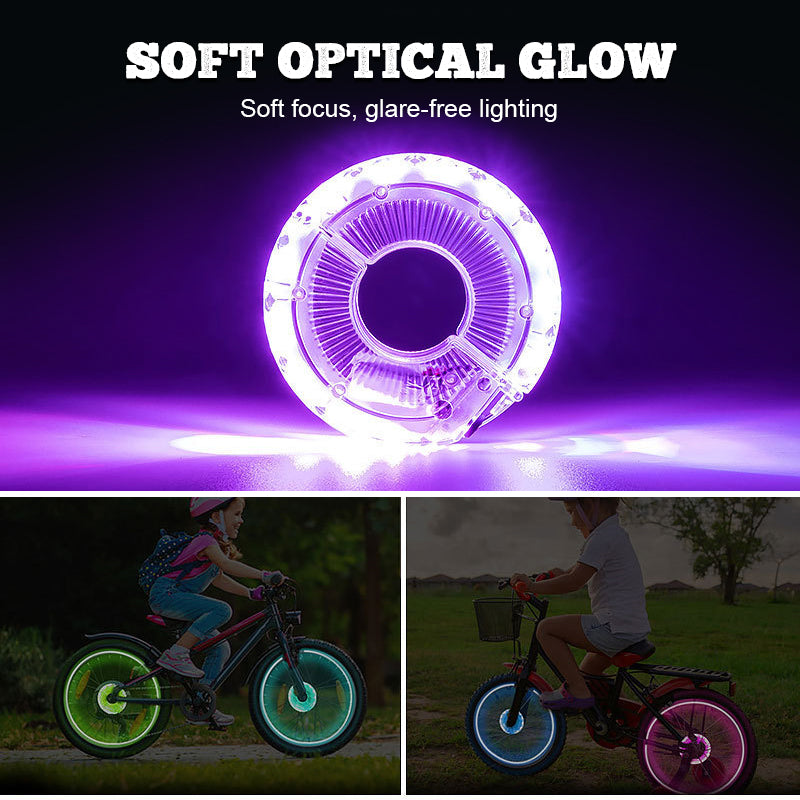 🎄 Christmas Deal – ALWAYS 50% OFF! ✨ Colorful Bicycle Wheel Lights (7 Colors + 18 Light Modes) – Safe & Super Cool for Night Riding!