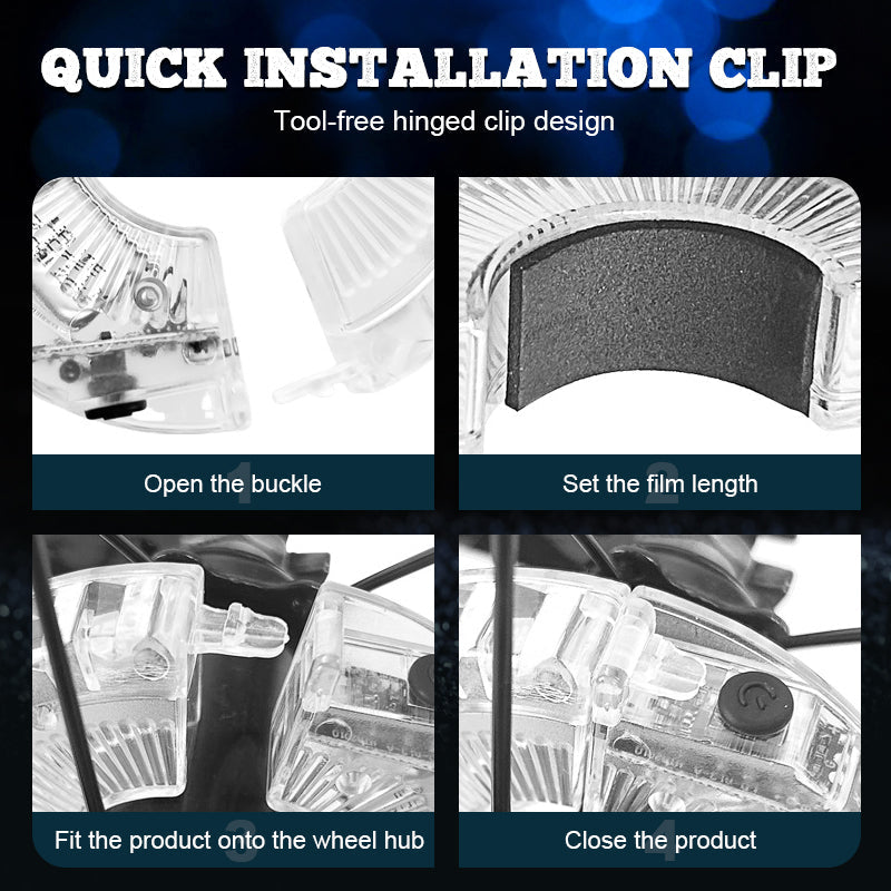 🎄 Christmas Deal – ALWAYS 50% OFF! ✨ Colorful Bicycle Wheel Lights (7 Colors + 18 Light Modes) – Safe & Super Cool for Night Riding!