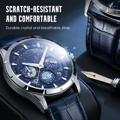 🎄 Christmas Deal – Always 50% OFF! 🌌 Men's Watch Luminous Starry Sky: Cosmic Starry Dial – Night Glow + Chronograph for Style & Practicality on Your Wrist! ⌚