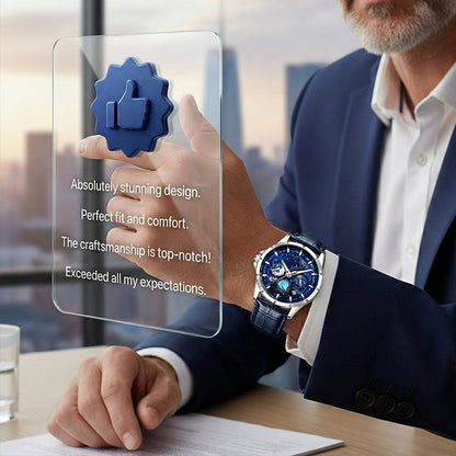 🎄 Christmas Deal – Always 50% OFF! 🌌 Men's Watch Luminous Starry Sky: Cosmic Starry Dial – Night Glow + Chronograph for Style & Practicality on Your Wrist! ⌚