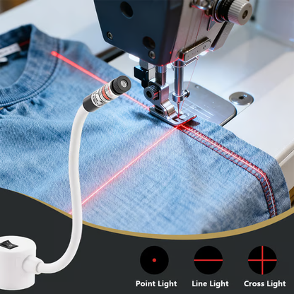 🎄 Christmas Deal – ALWAYS 50% OFF! 🧵 Magnetic Laser Positioning Light for Sewing Machine: Precise Stitching WITHOUT Markings – Flexible Laser for Quilt & Sewing Projects!