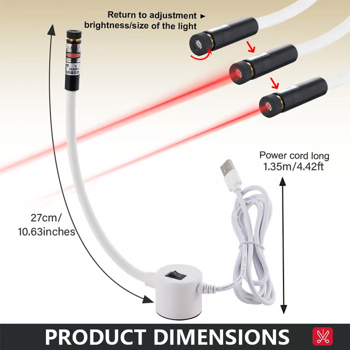 🎄 Christmas Deal – ALWAYS 50% OFF! 🧵 Magnetic Laser Positioning Light for Sewing Machine: Precise Stitching WITHOUT Markings – Flexible Laser for Quilt & Sewing Projects!