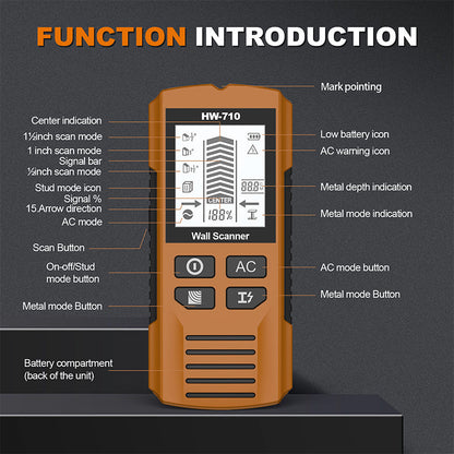 🎄 Christmas Deal – ALWAYS 50% OFF! 🔍 Multi-Function Wall Detector: Detect Metal & Pipes – Accurate & Easy to Use!