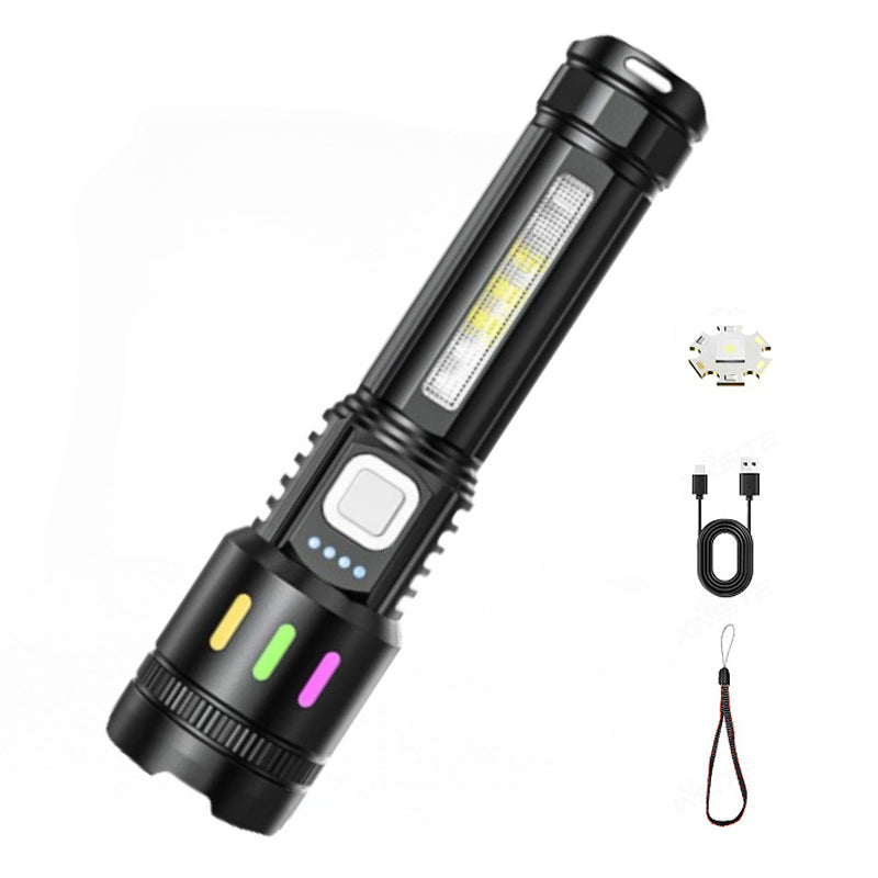 🔦 Multifunctional LED Flashlight with Zoom & Battery Indicator – Ultra-Bright Long Range!