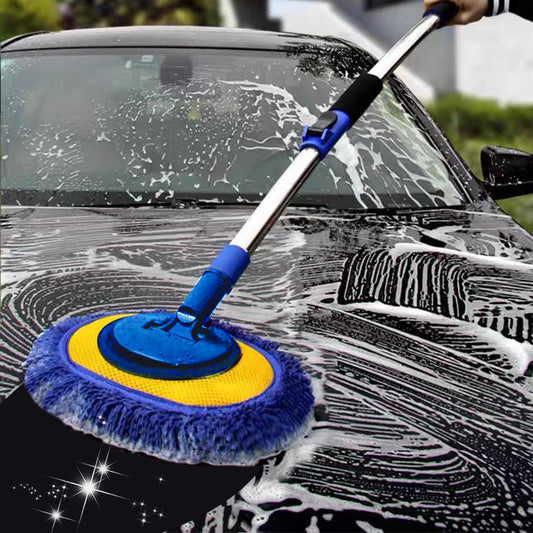 🌞 Spring into Savings: 50% Off! 🚿 Stop Stretching, Start Washing | Telescopic Car Wash Mop with Aluminum Handle 🧽 | Extends Up to 115cm for Roof & Hood Access 🚙 | Scratch-Free Bristles | Ergonomic No-Bend Design | For Cars, SUVs, Trucks & RVs