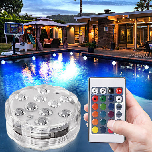 🌞 Spring into Savings: 50% Off!🎆Remote Control Submersible LED Lights 🏖️ | Fully Waterproof IP68 – Dunk 'Em Deep! | 16 Eye-Catching Colors | Perfect for Parties, Relaxation, or Holiday Vibes |