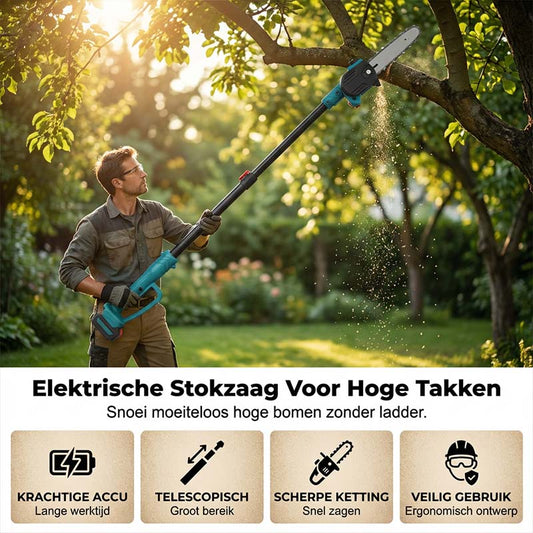 🌞 Spring into Savings: 50% Off!🔥 2-in-1 Cordless Pole Saw & Hand Chain Saw | Safe Pruning Without a Ladder | 21V Cordless