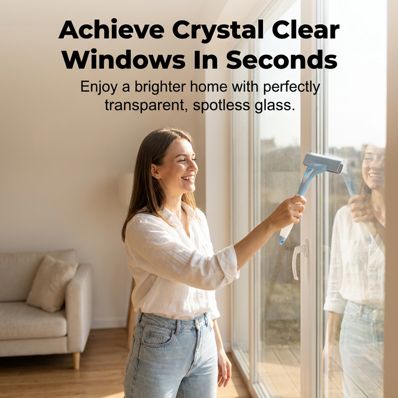 🌞 Spring into Savings: 50% Off!🔥3-in-1 Window Cleaner with Spray Function | Streak-Free Window Cleaning Without a Bucket | Multifunctional Glass Cleaner