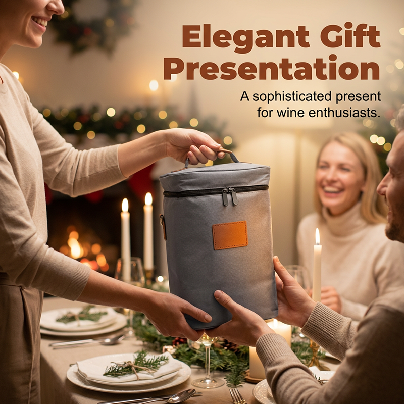 Insulated Wine Carrier Bag for Travel and Picnics