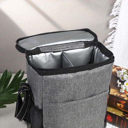 Insulated Wine Carrier Bag for Travel and Picnics