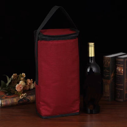 Insulated Wine Carrier Bag for Travel and Picnics