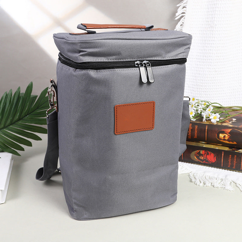 Insulated Wine Carrier Bag for Travel and Picnics
