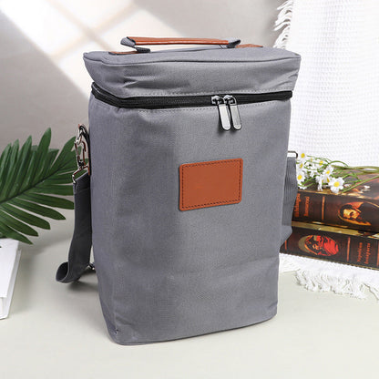 Insulated Wine Carrier Bag for Travel and Picnics